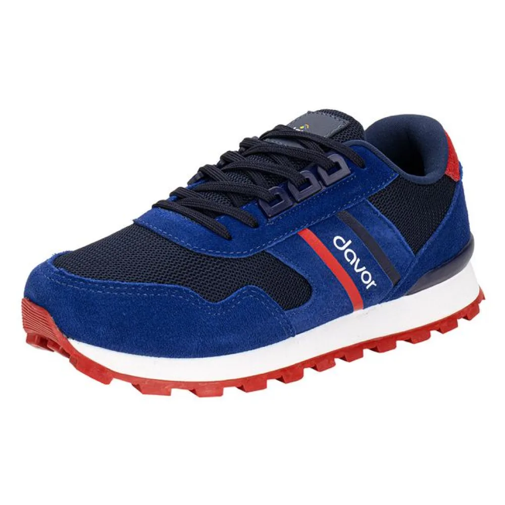 Tênis Masculino Davor DVR-331 AZUL/VERMELHO 39