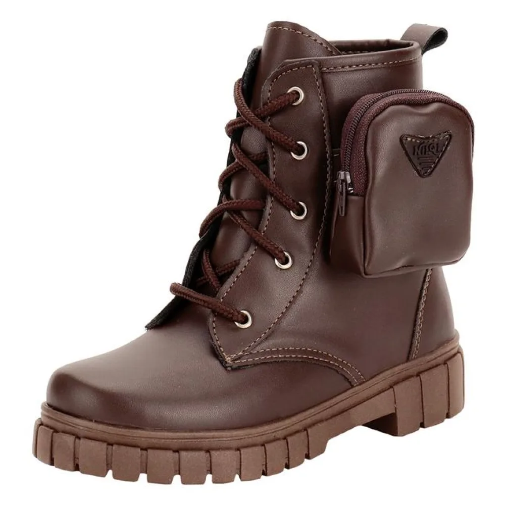 Bota Infantil Coturno Bag Nilqi - 1500 CAFÉ 31