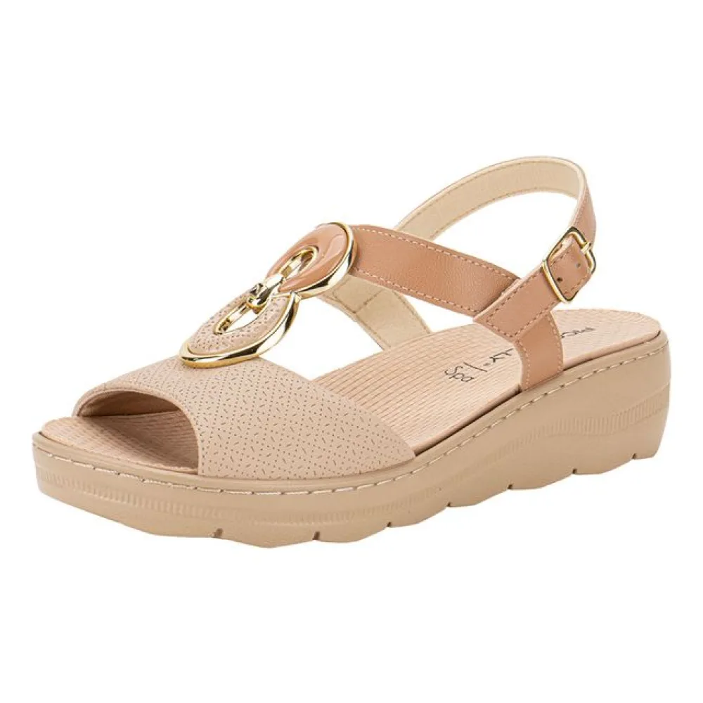 Sandália Feminina Anabela Piccadilly 568068 BEGE 34