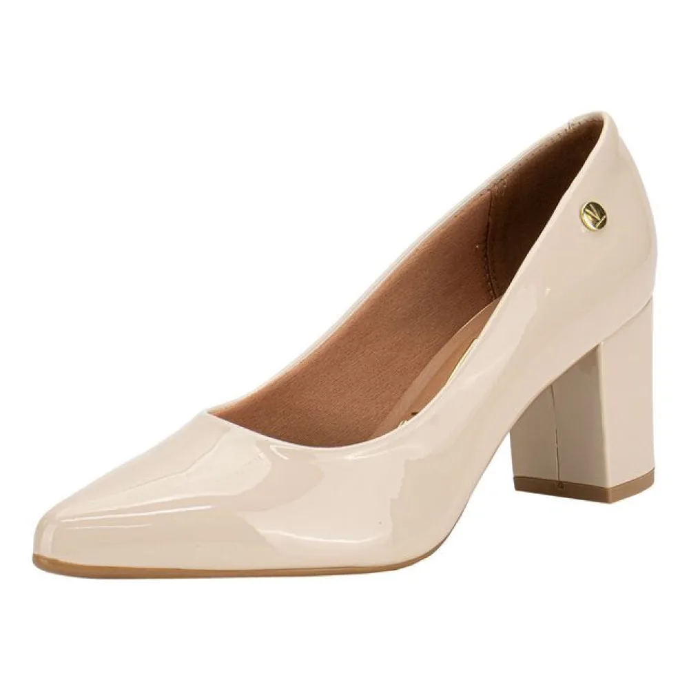 Sapato Feminino Salto Grosso Vizzano 1290500 NATURAL 34