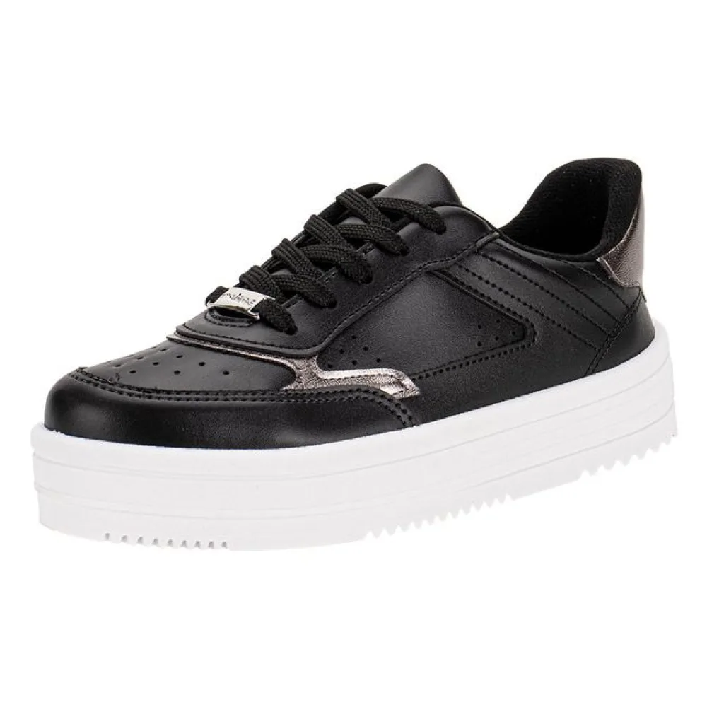 Tênis Feminino Casual Moleca 5782312 PRETO/GRAFITE 34