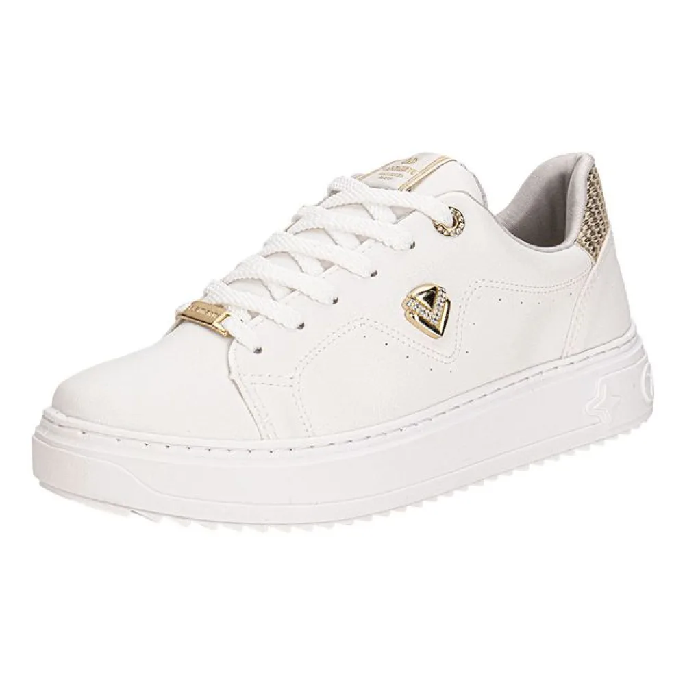 Tênis Feminino Casual Via Marte 055033 BRANCO/DOURADO 35