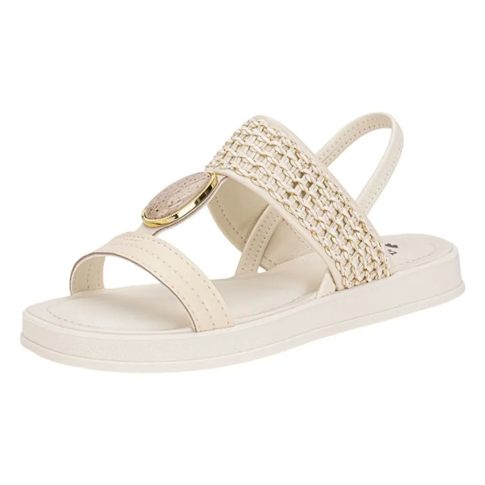 Sandália Feminina Flat Dakota Y9711 MARFIM 35