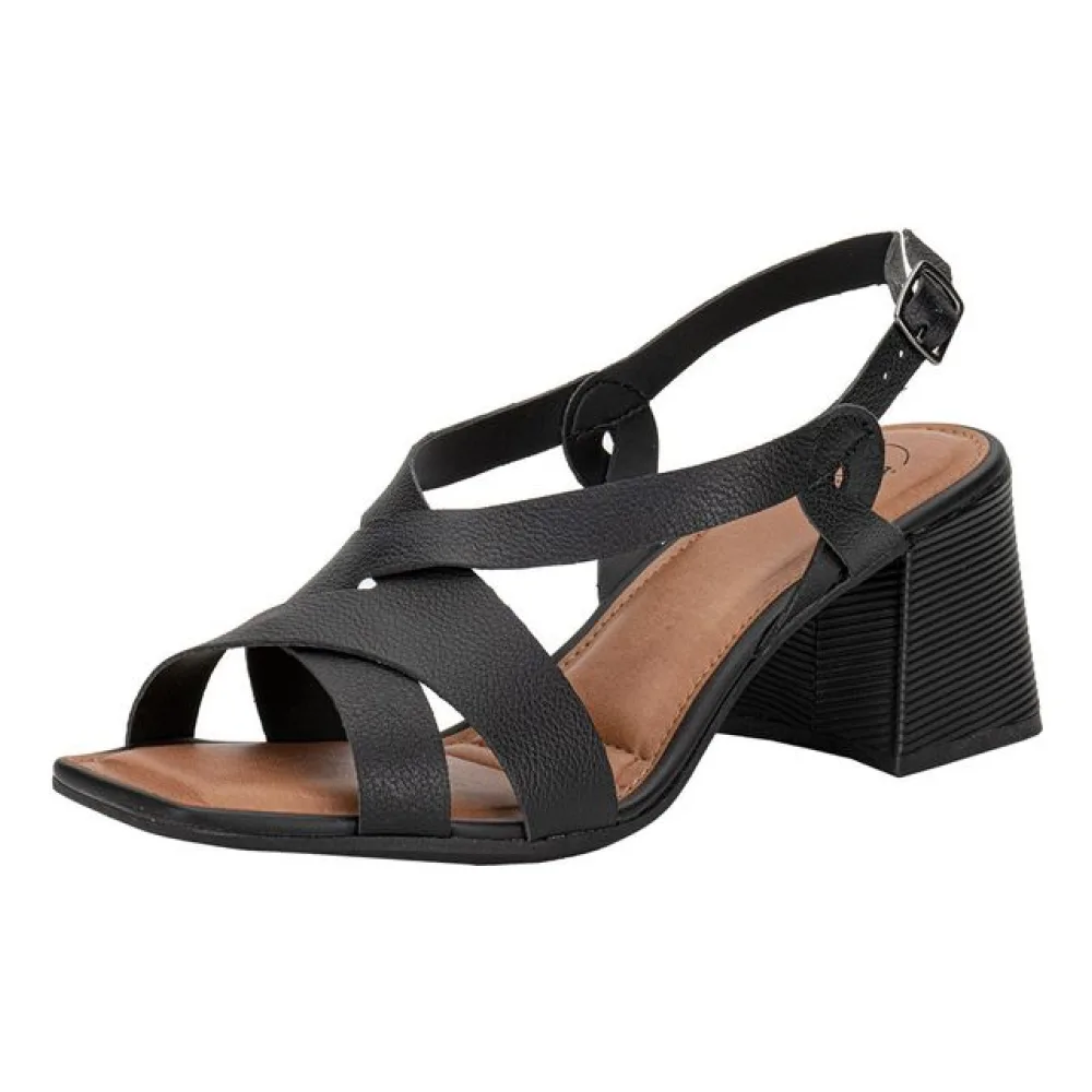 Sandália Feminina Salto Grosso Dakota Y8831N PRETO 34