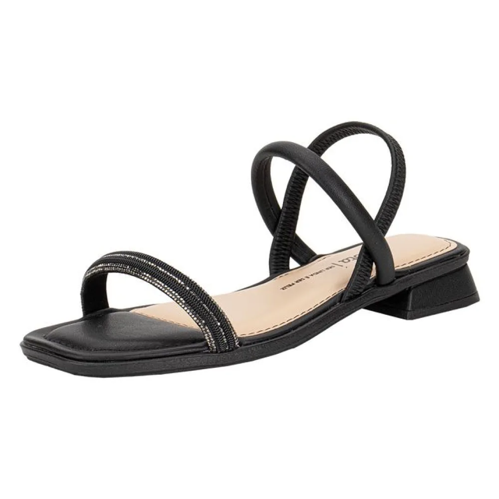 Sandália Feminina Salto Grosso Dakota Y8872 PRETO 34