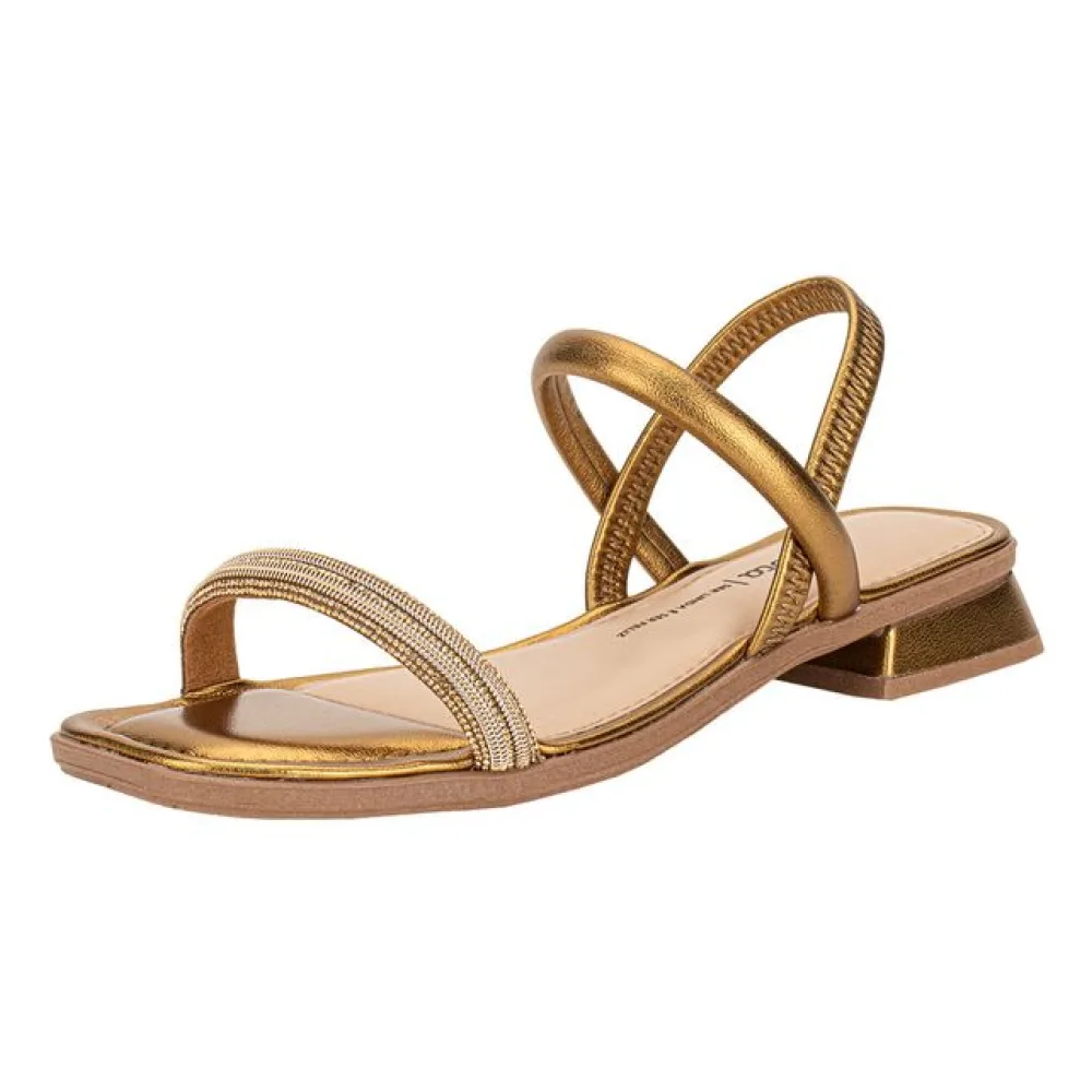 Sandália Feminina Salto Grosso Dakota Y8872 BRONZE 35
