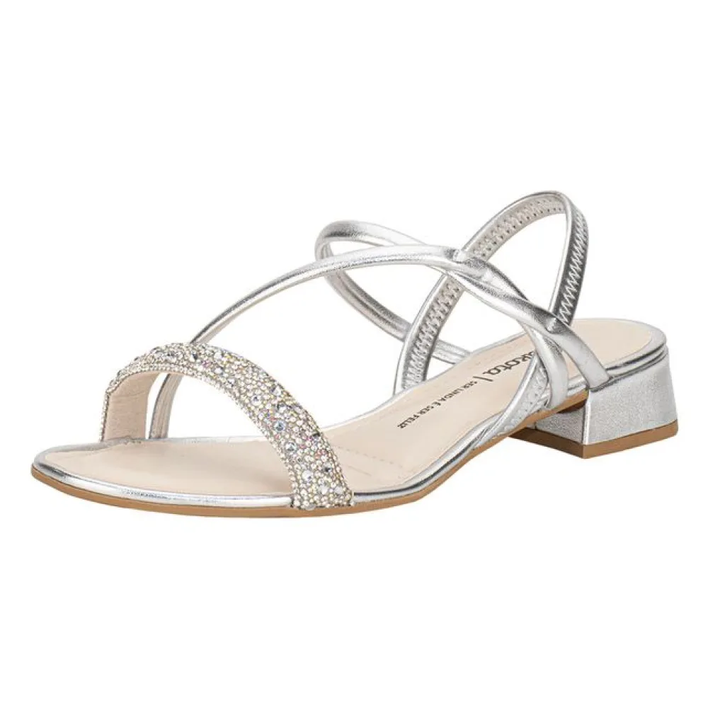 Sandália Feminina Salto Grosso Dakota Y8055 PRATA 34