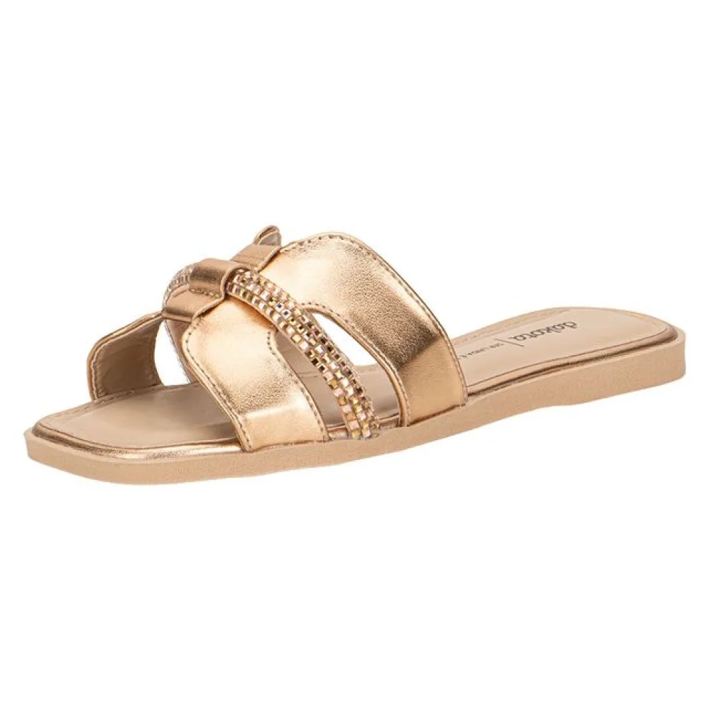 Tamanco Feminino Flat Dakota Y8103 BRONZE 34