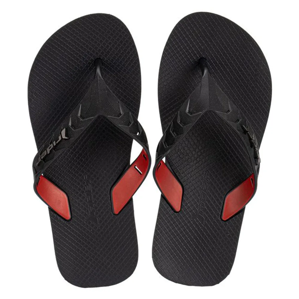 Chinelo Infantil Masculino Street Dou Rider - 12431 PRETO/VERMELHO 28