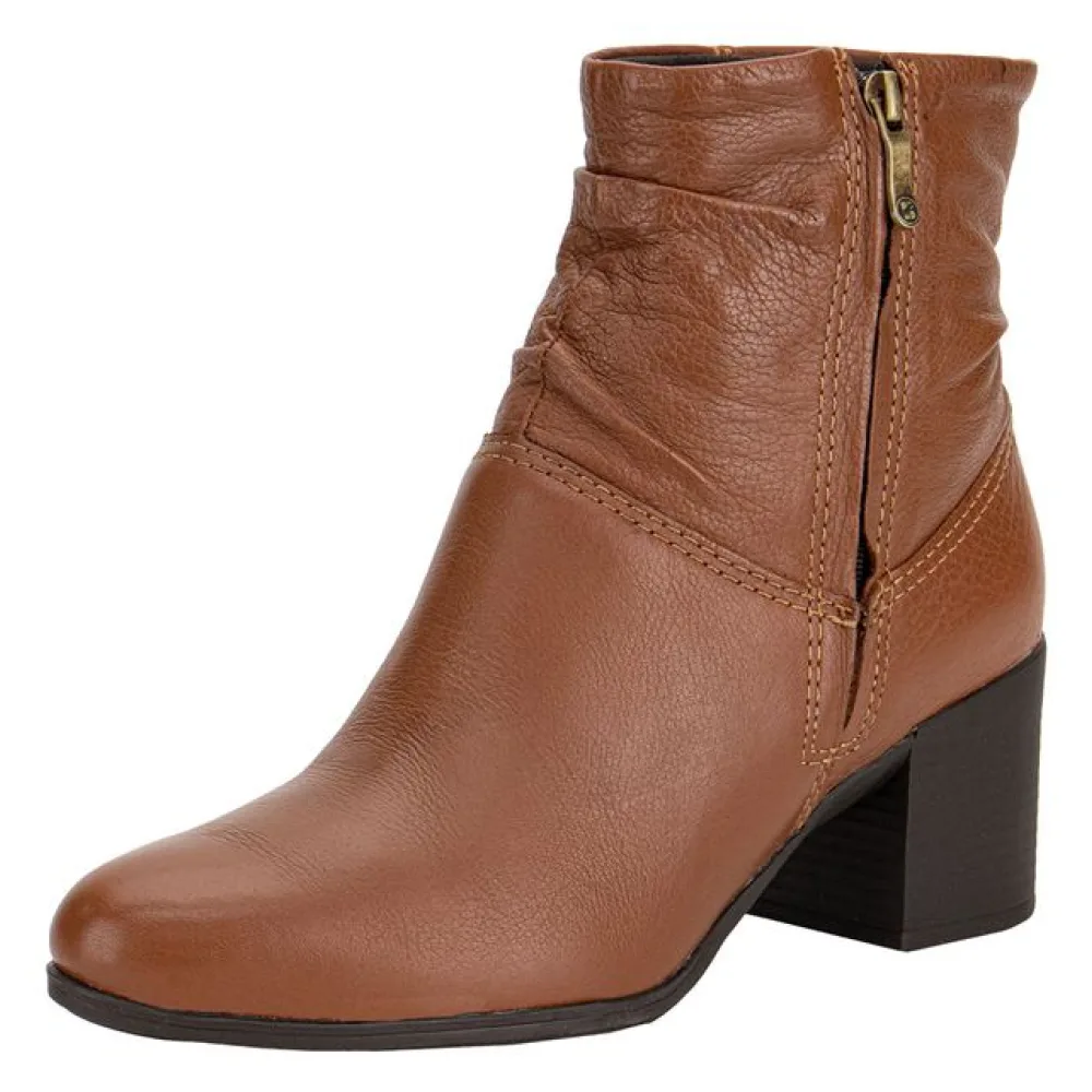 Bota Feminina Cano Baixo Bottero 346907 CONHAQUE 34