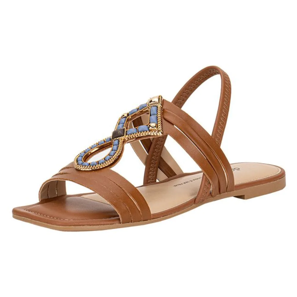 Sandália Feminina Flat Dakota Y7952 CAMEL 34