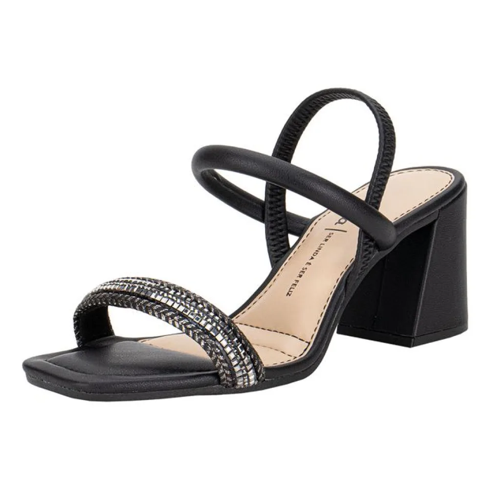 Sandália Feminina Salto Grosso Dakota Y8911 PRETO 34
