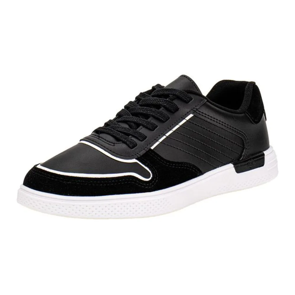 Sapatênis Masculino Casual BRsport 2270115 PRETO/BRANCO 38