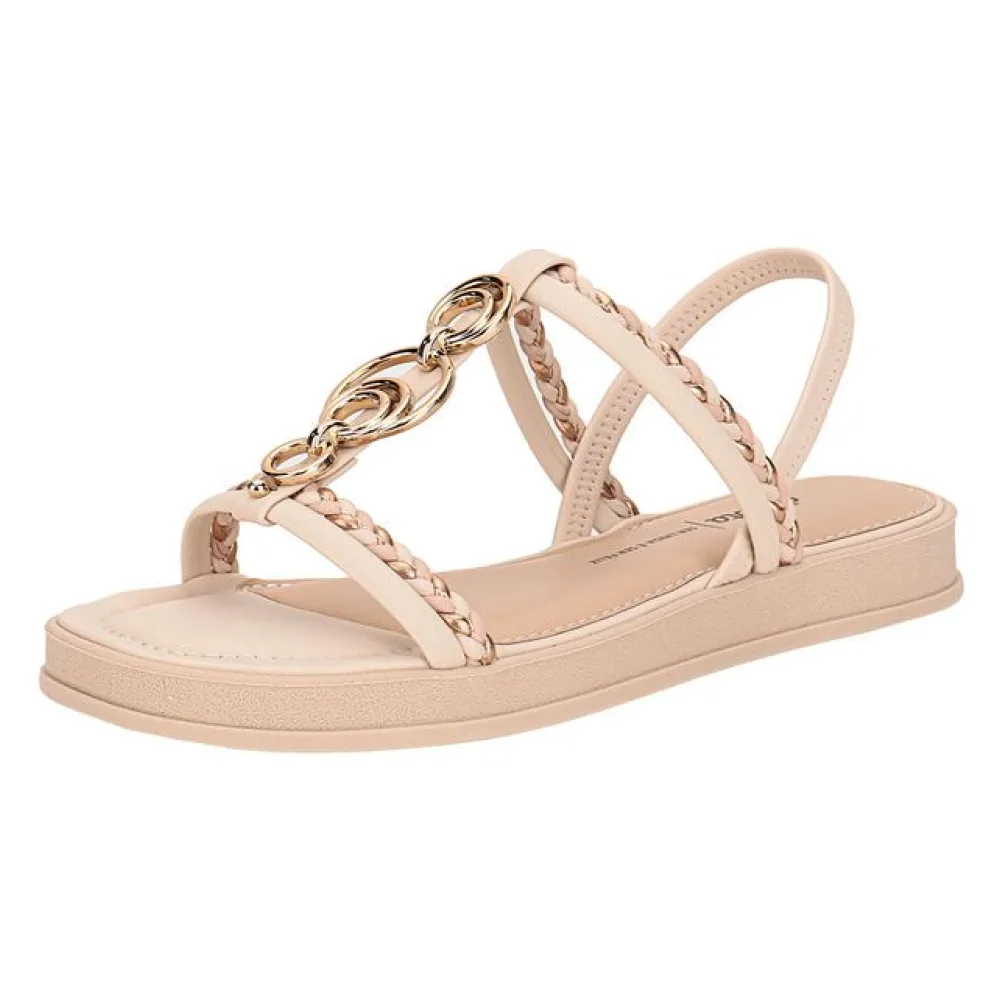 Sandália Feminina Flat Dakota Y8771 MARFIM 34