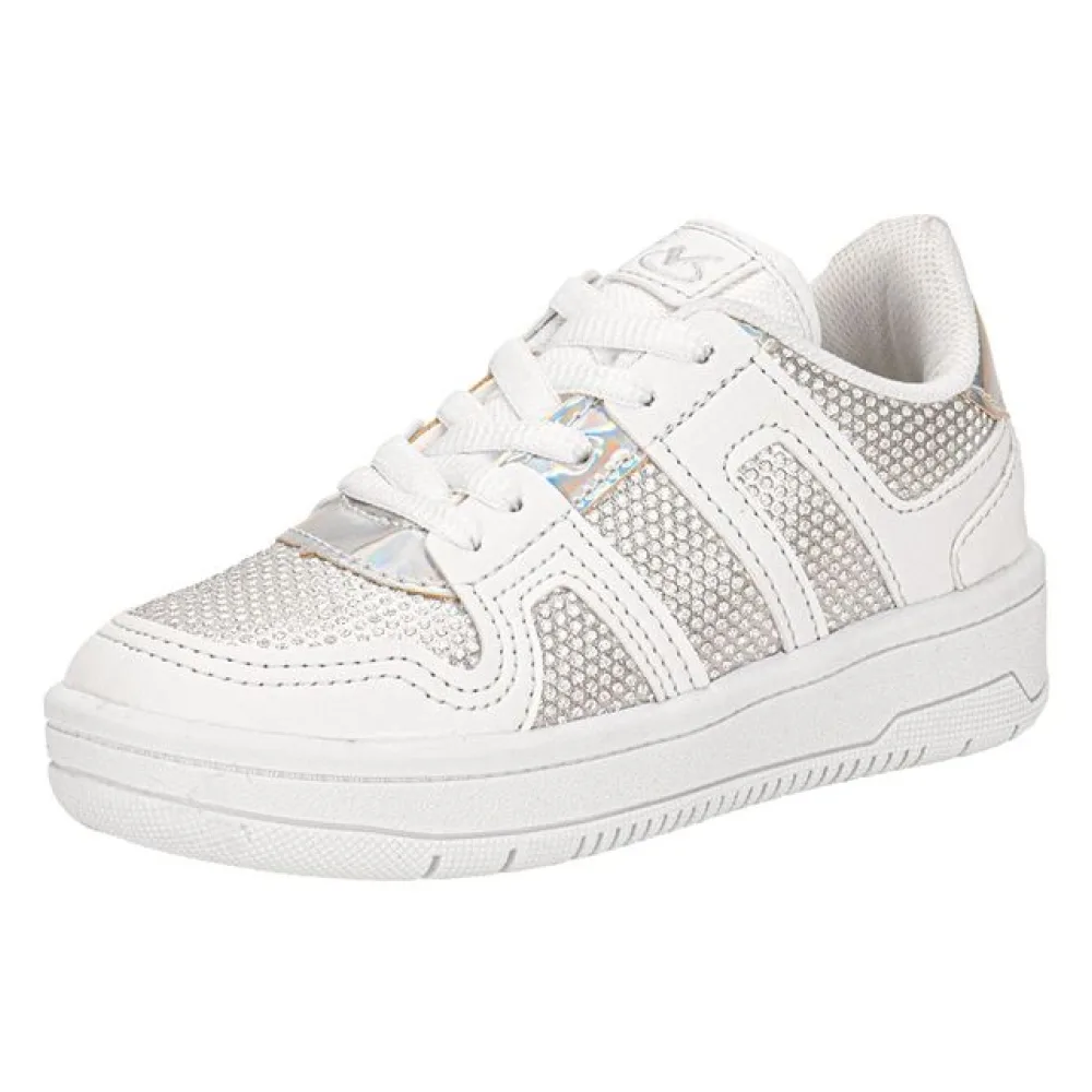Tênis Infantil Feminino Via Vip VV4523 BRANCO/PRATA 28