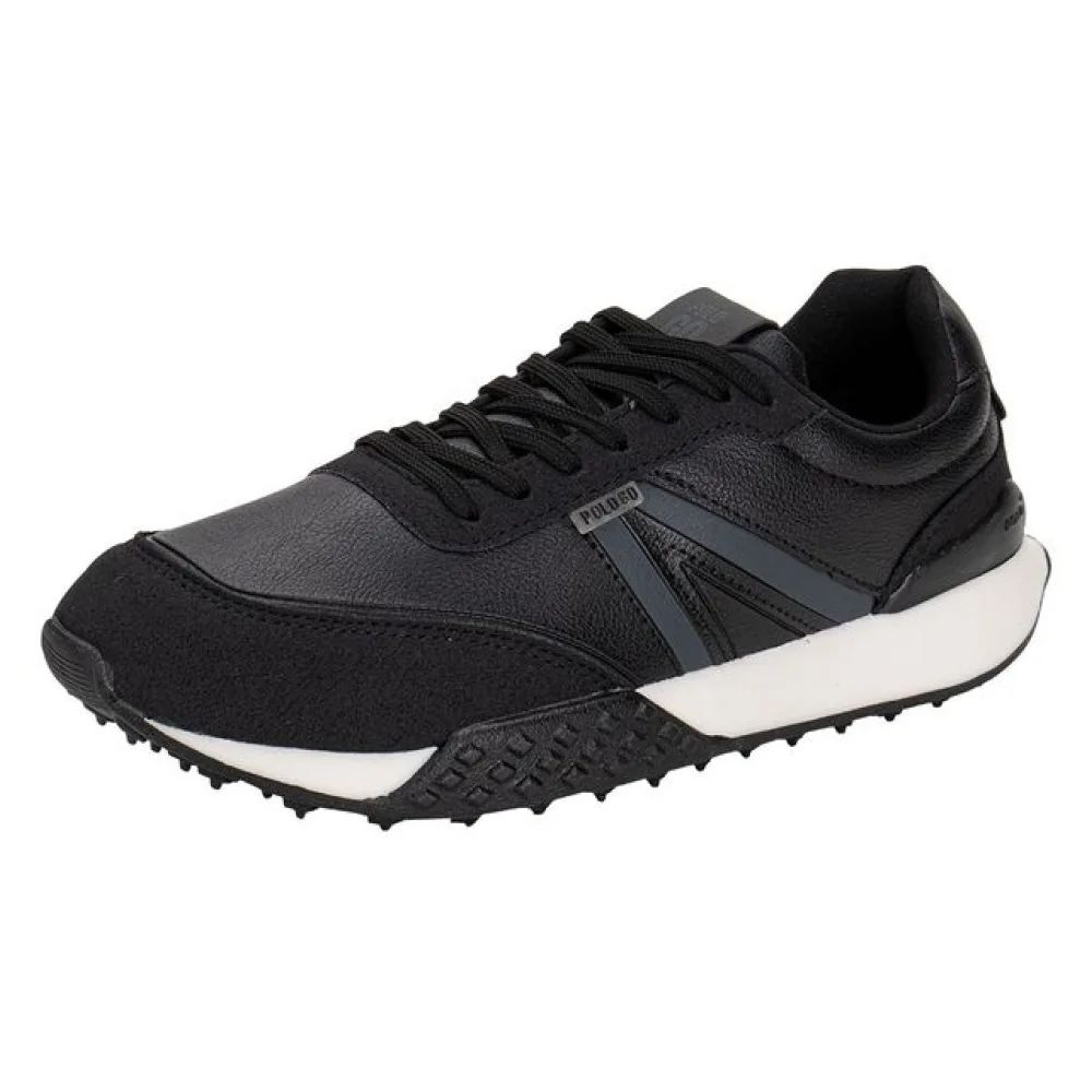 Tênis Masculino Casual Polo Go GO461 PRETO/CINZA 37