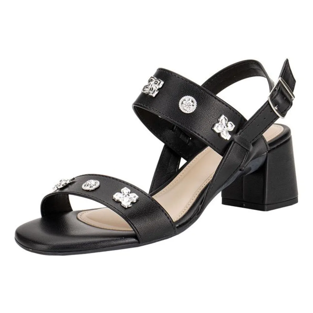 Sandália Feminina Salto Grosso Moleca 5496119 PRETO 34