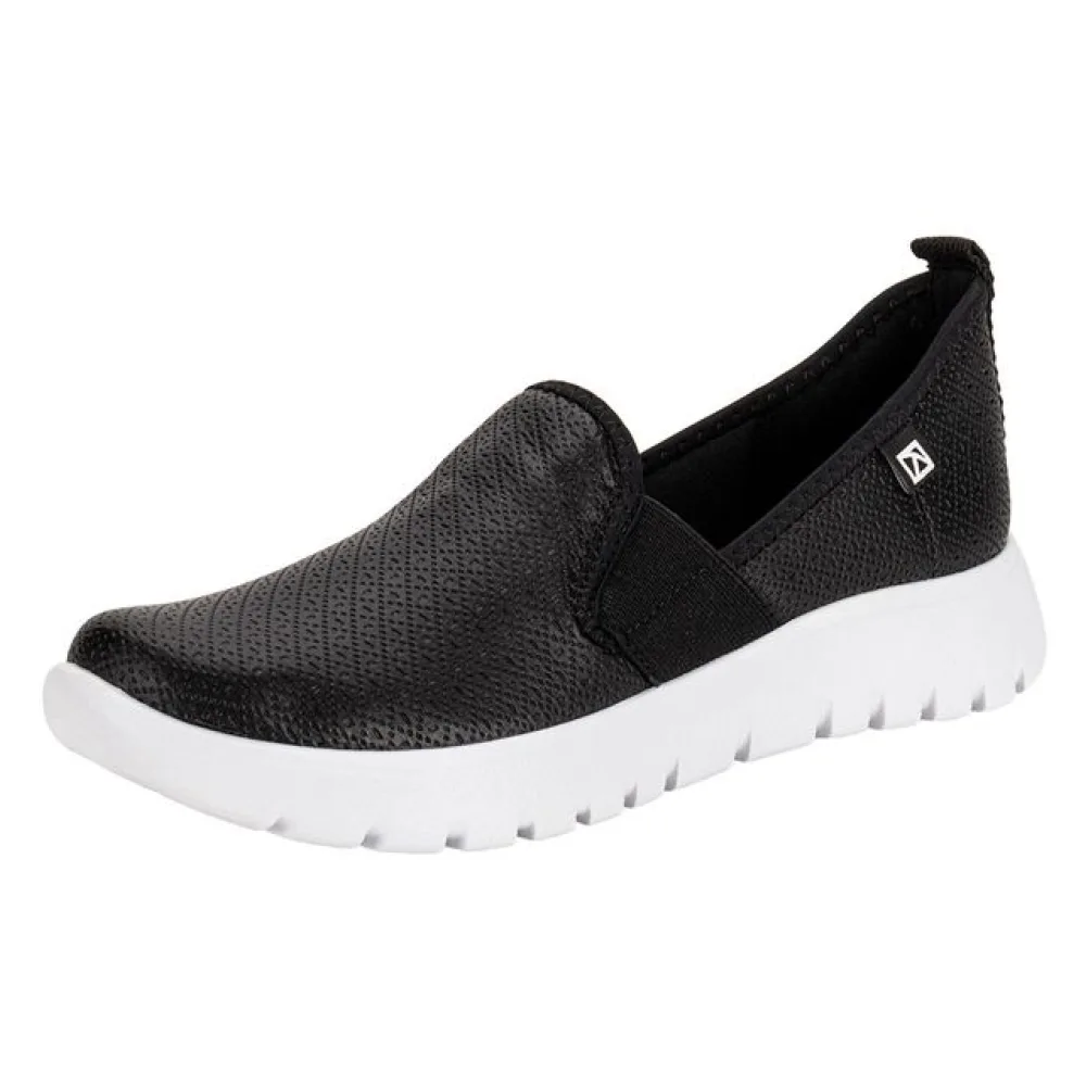 Tênis Feminino Slip On Piccadilly 950042 PRETO/BRANCO 34