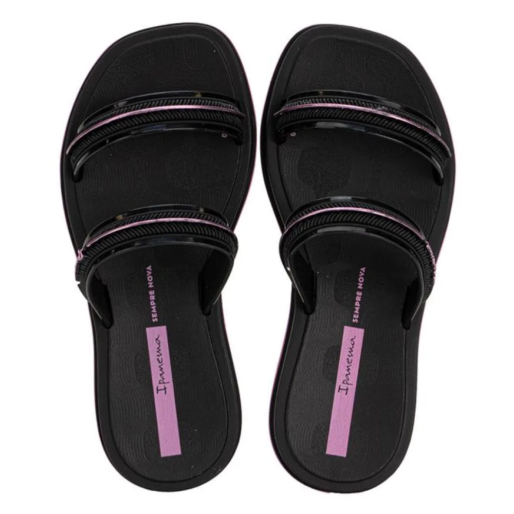 Chinelo Infantil Feminino Slide Glow Ipanema 27401 PRETO 28