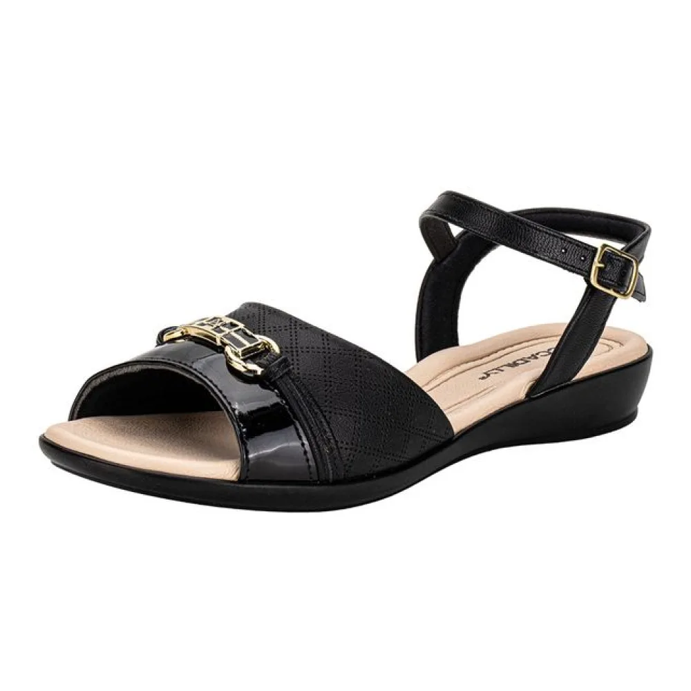 Sandália Feminina Flat Piccadilly 500397 PRETO 34