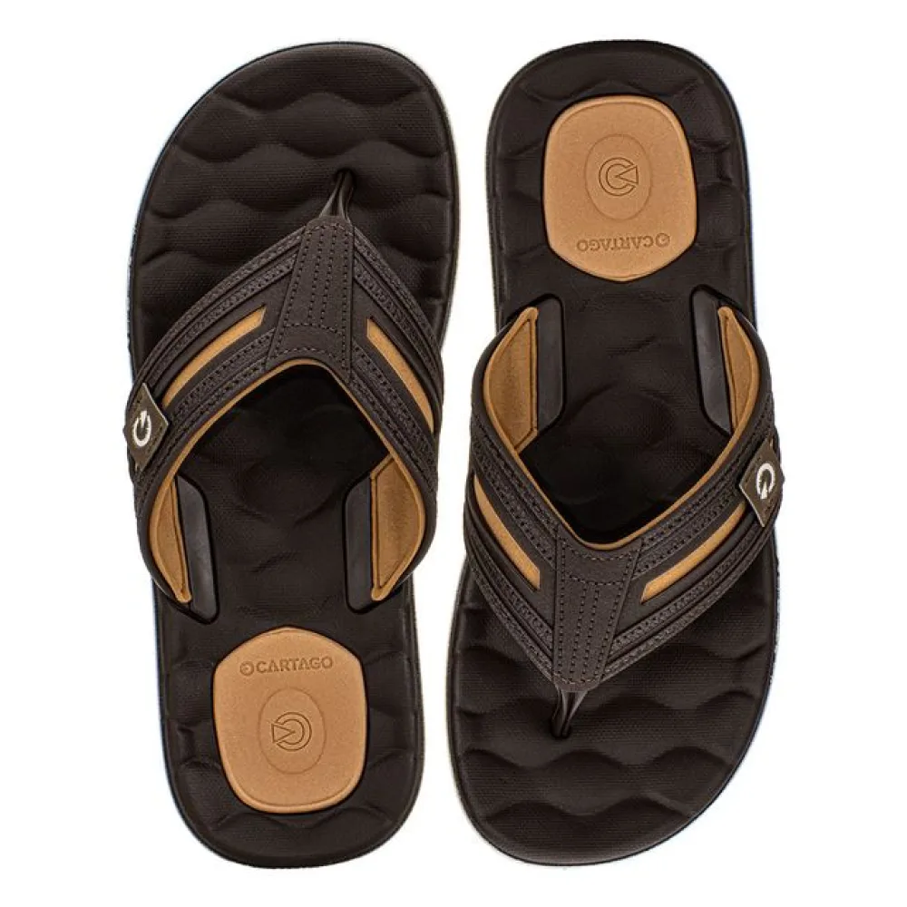 Chinelo Masculino Egeu IV Cartago 12530 CAFÉ/BEGE 37/38