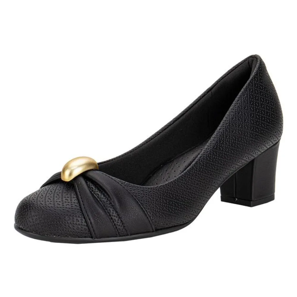 Sapato Feminino Salto Grosso Piccadilly 110184 PRETO 34