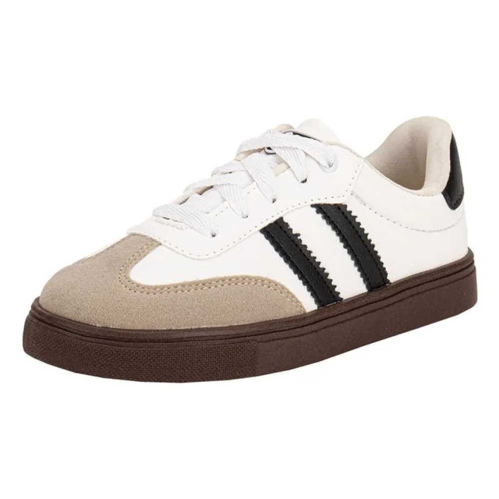 Tênis Infantil Masculino NilQi 2291 BRANCO/PRETO 28