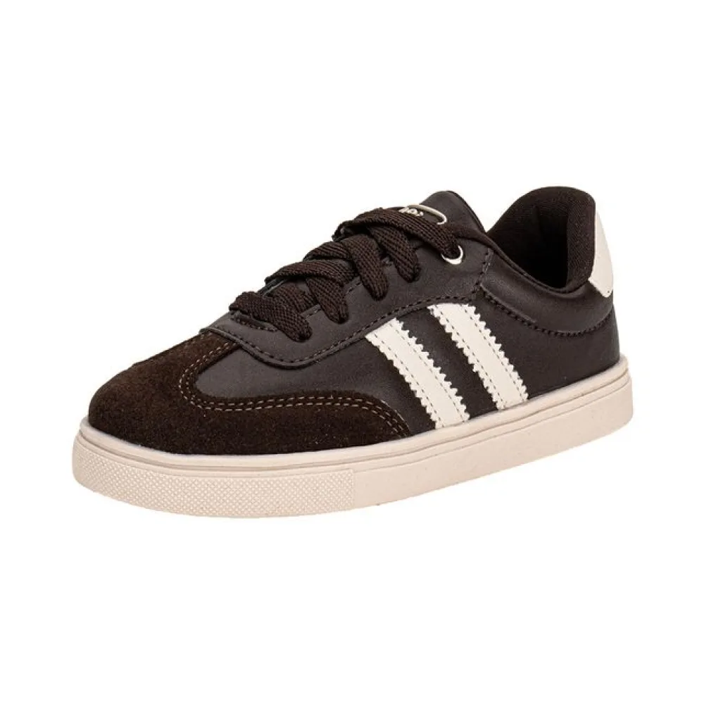 Tênis Infantil Masculino NilQi 2291 CAFÉ/BEGE 28