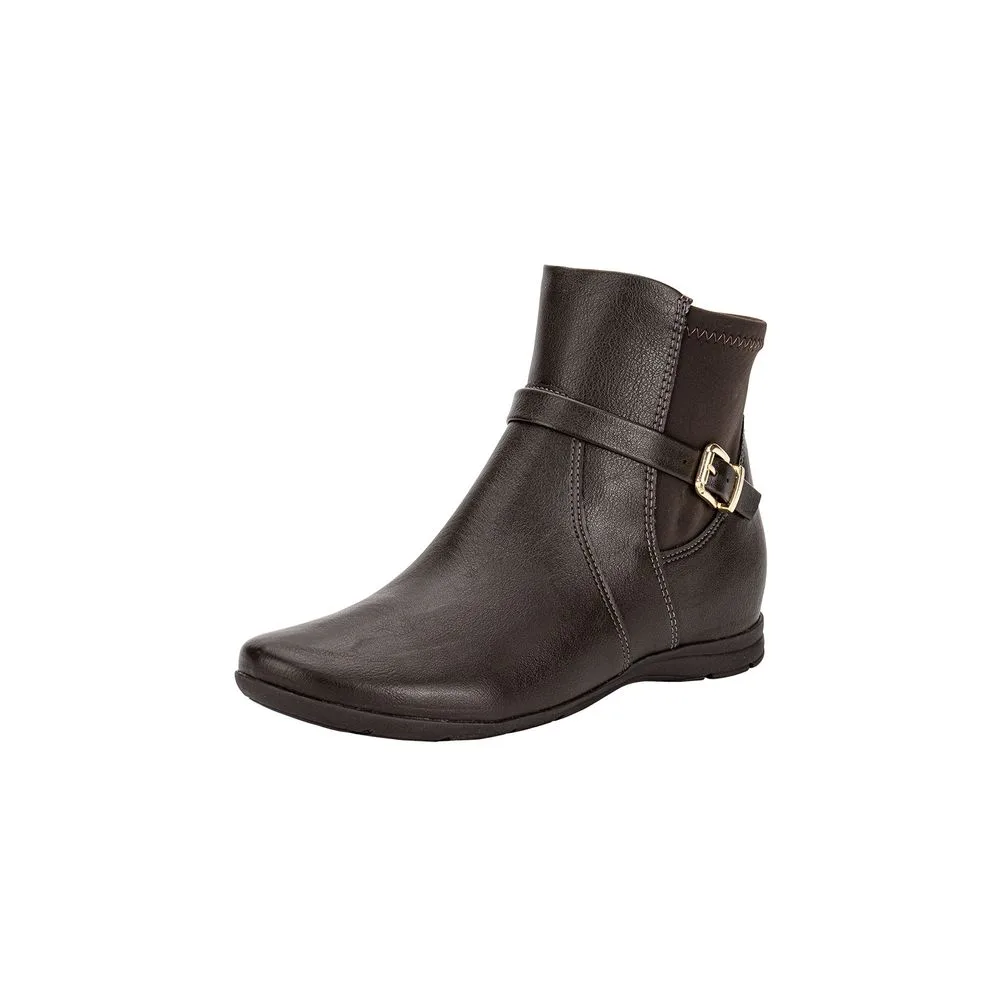Bota Feminina Cano Baixo ComfortFlex 2491304 CAFÉ 34