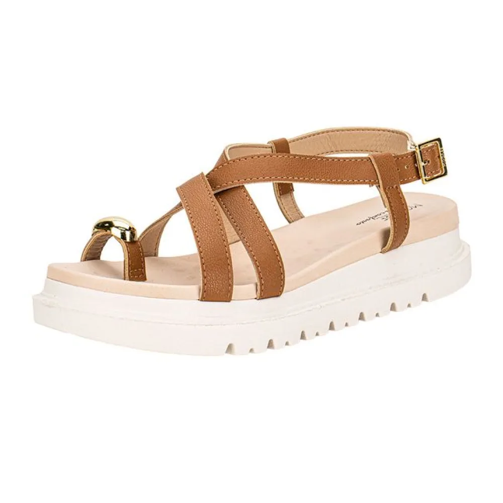 Sandália Feminina Flat Modare 7200107 CAMEL 34