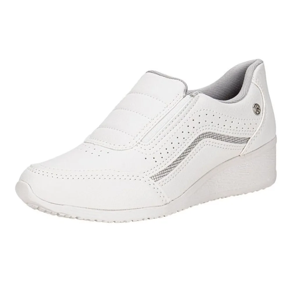 Tênis Feminino Upper Slip On Kolosh C1817 BRANCO/PRATA 34