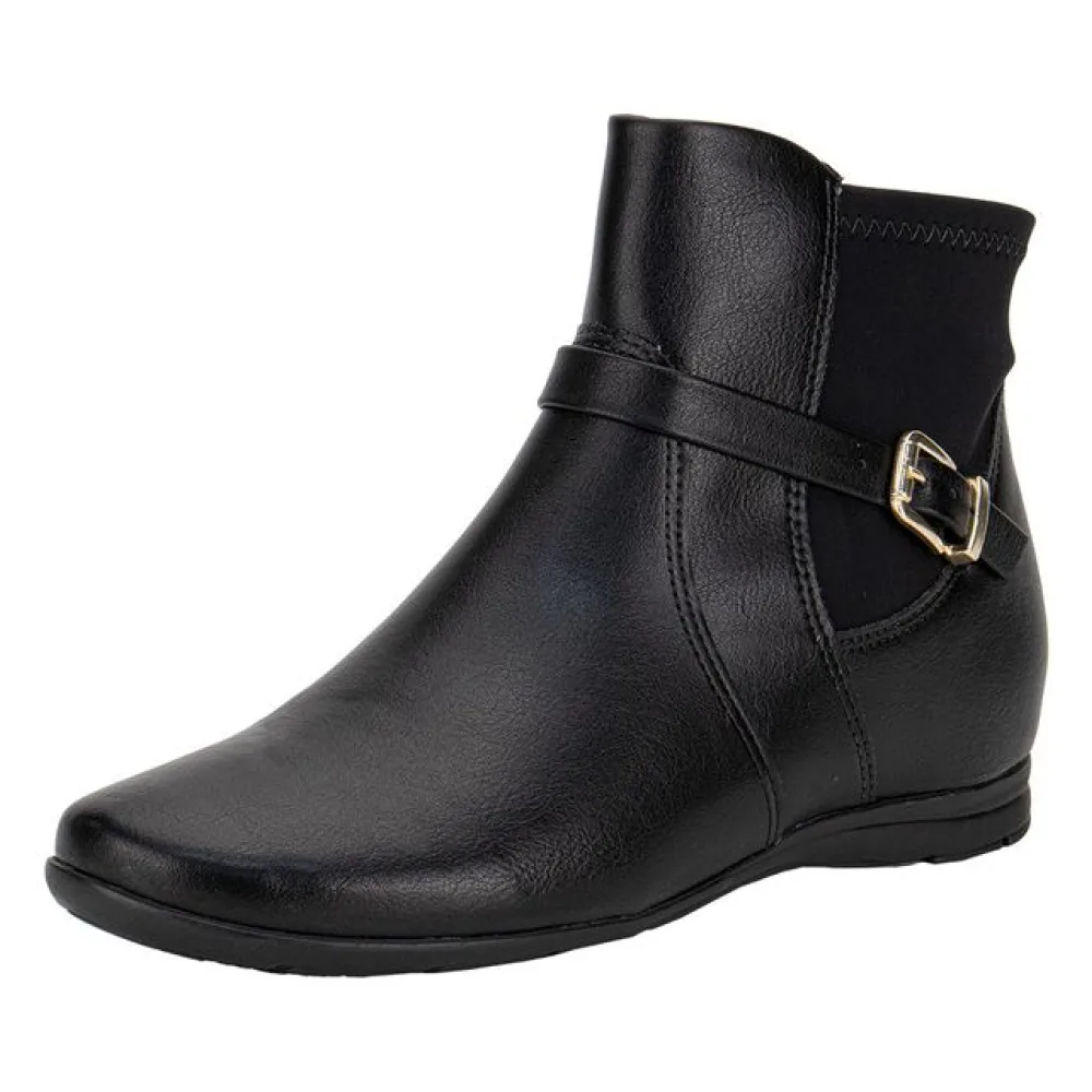 Bota Feminina Cano Baixo ComfortFlex 2491304 PRETO 34