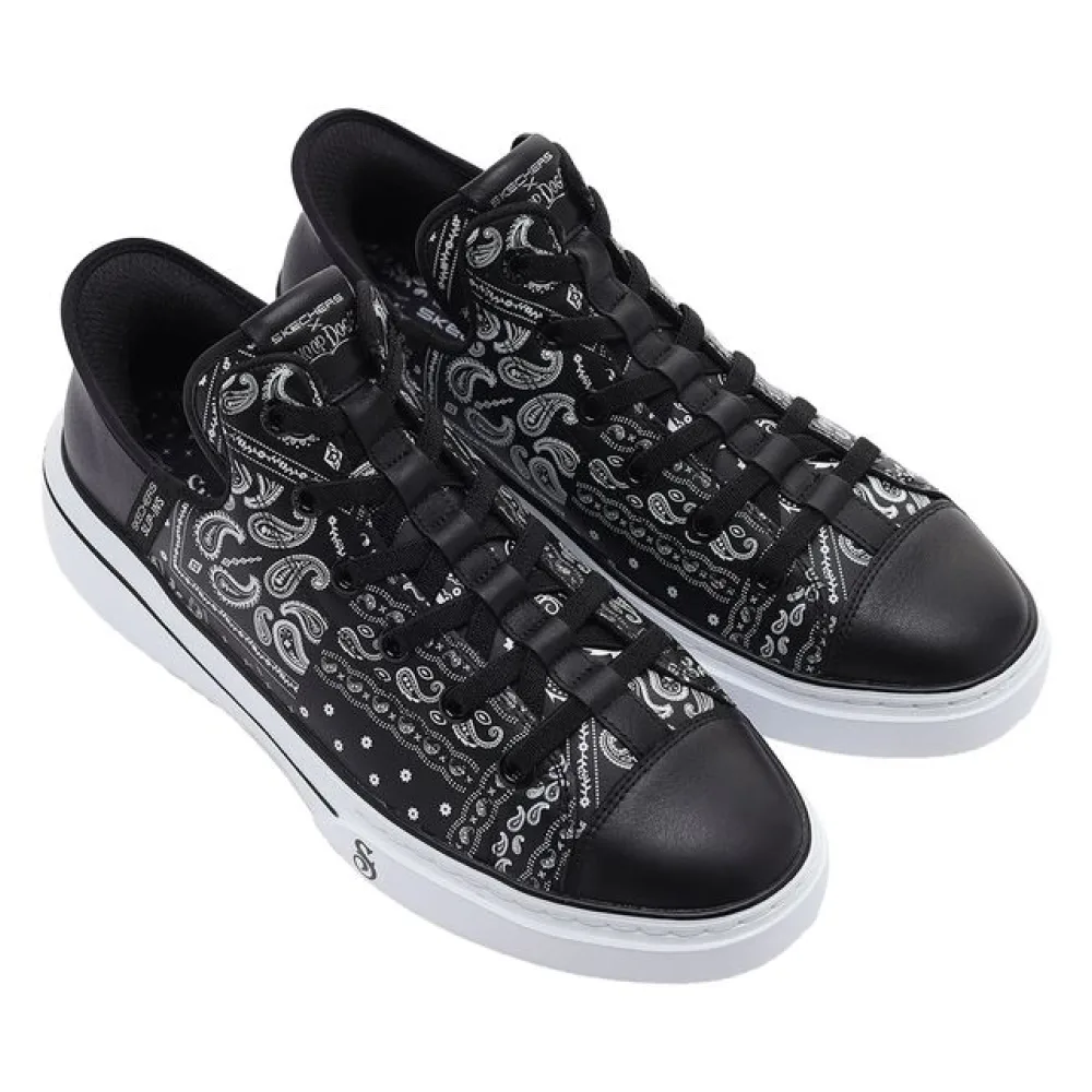 Tênis Masculino Snoop Dogg: Snoop One- Double G Leather Skechers 251017 PRETO/BRANCO 38