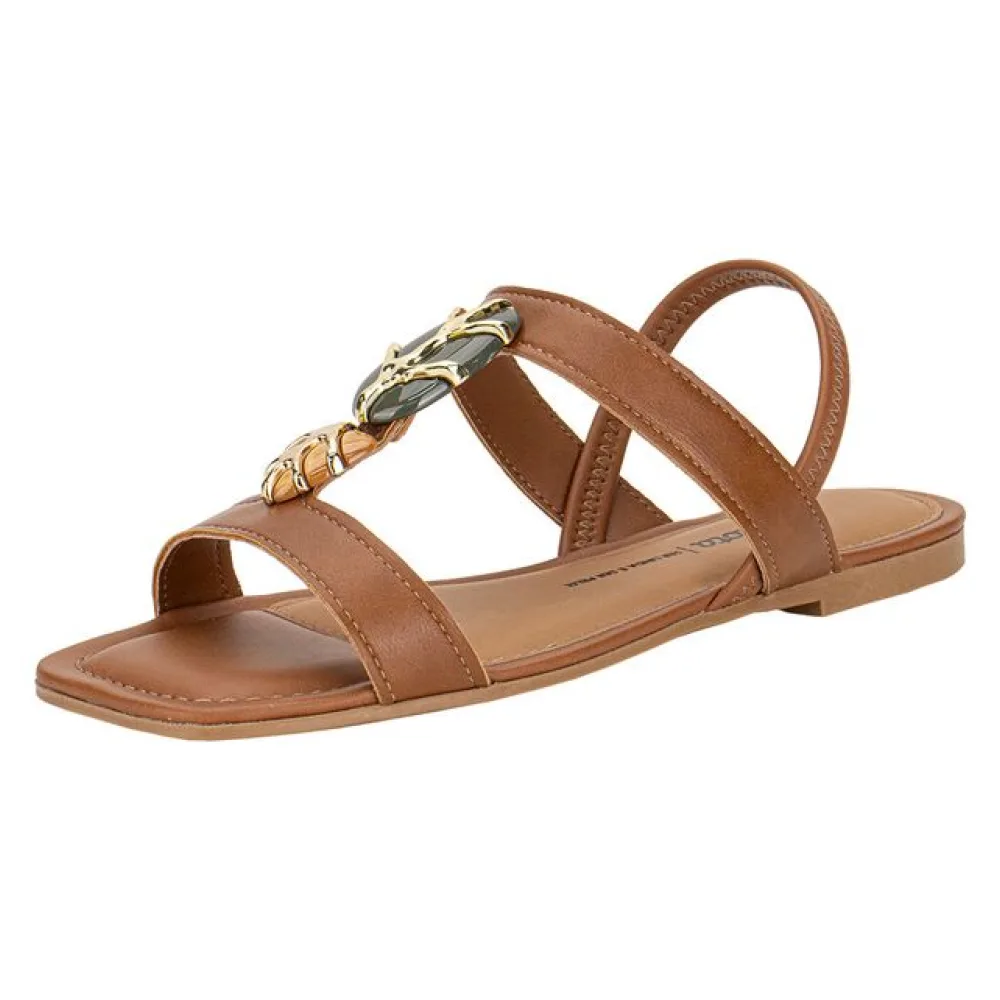 Sandália Feminina Flat Dakota Y9611 CARAMELO 34