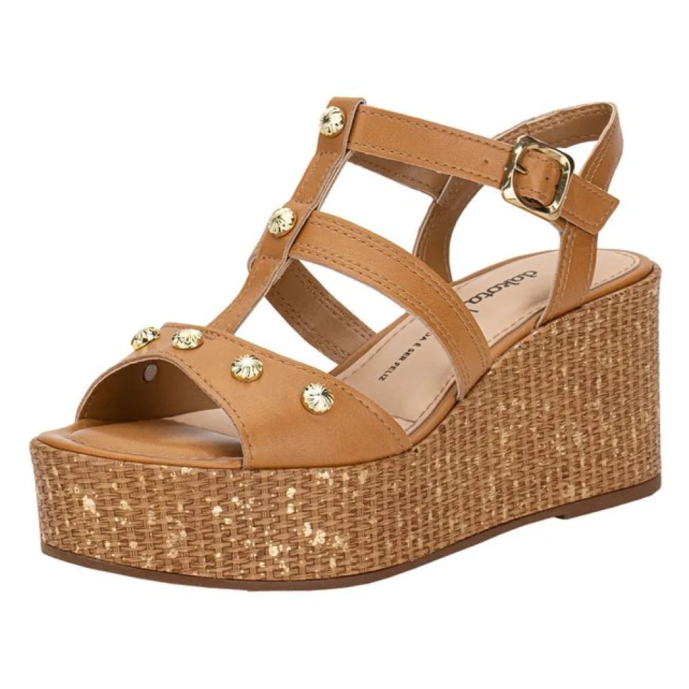 Sandália Feminina Anabela Dakota Y9541 CARAMELO 34