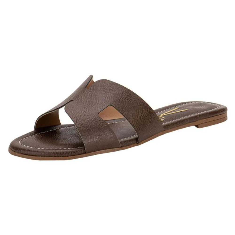 Tamanco Feminino Flat Vizzano 6371367 CHOCOLATE 34