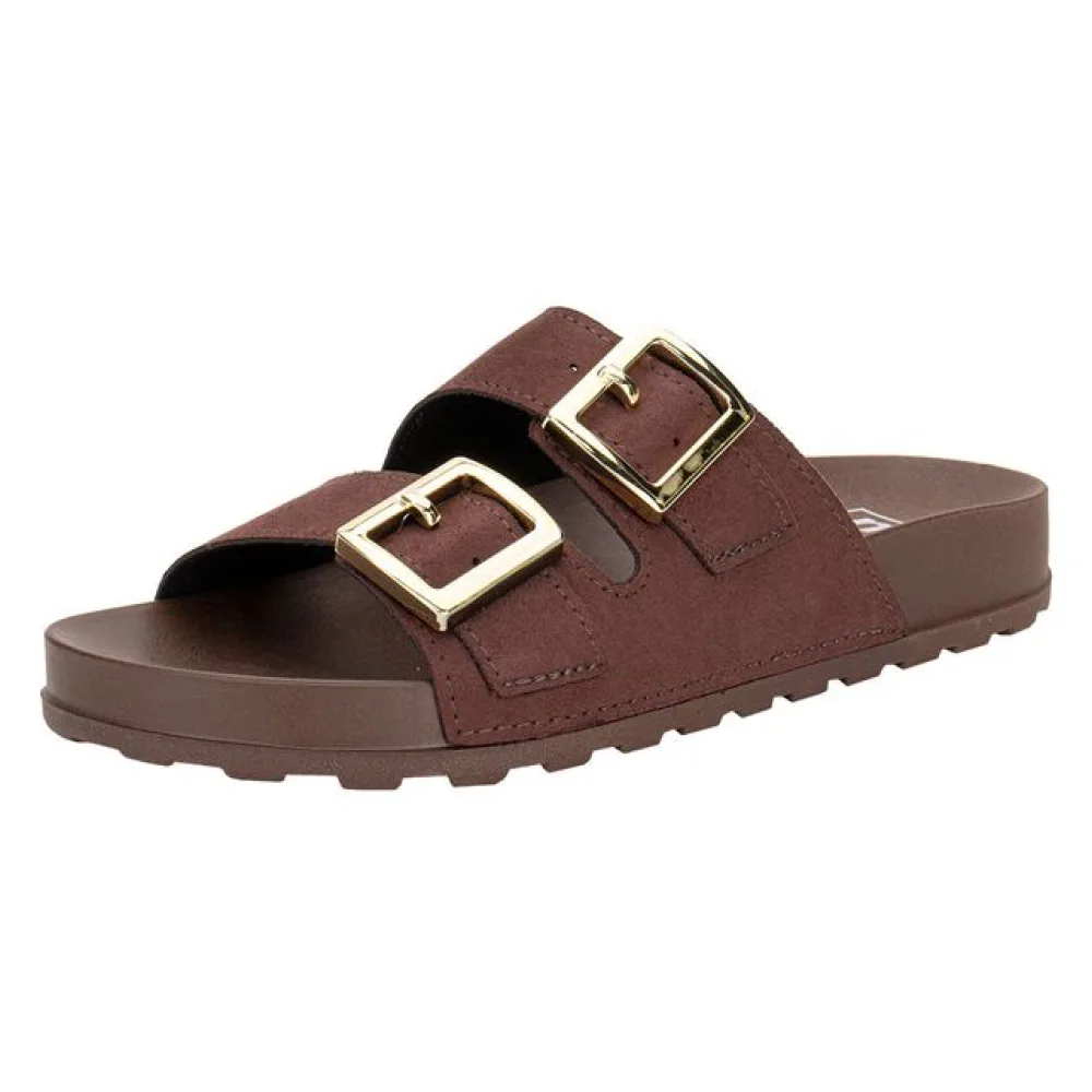 Sandália Feminina Conforto Moleca 5436401 CHOCOLATE 34