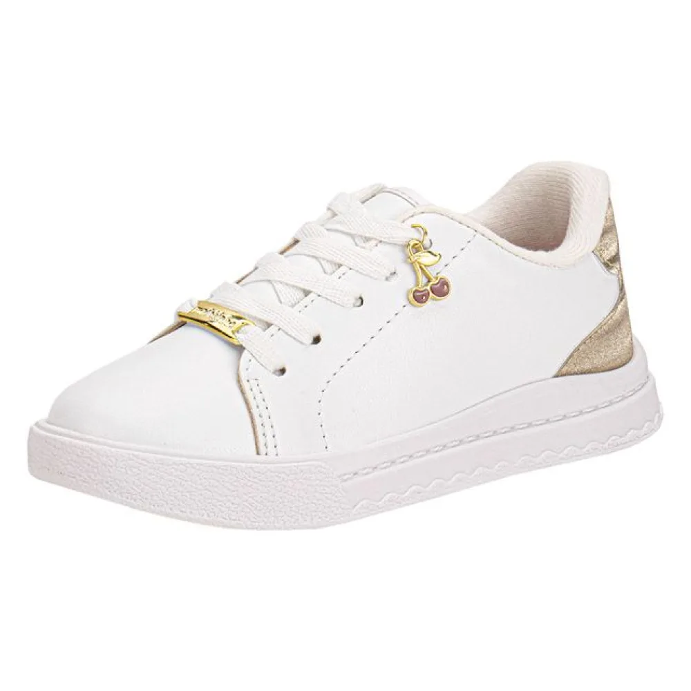 Tênis Infantil Feminino Molekinha 2575113 BRANCO/DOURADO 26