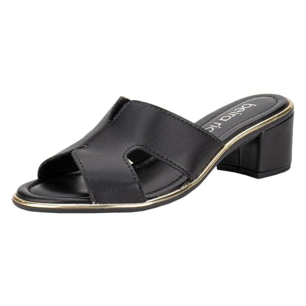 Tamanco Feminino Salto Grosso Beira Rio 8379251 PRETO 35