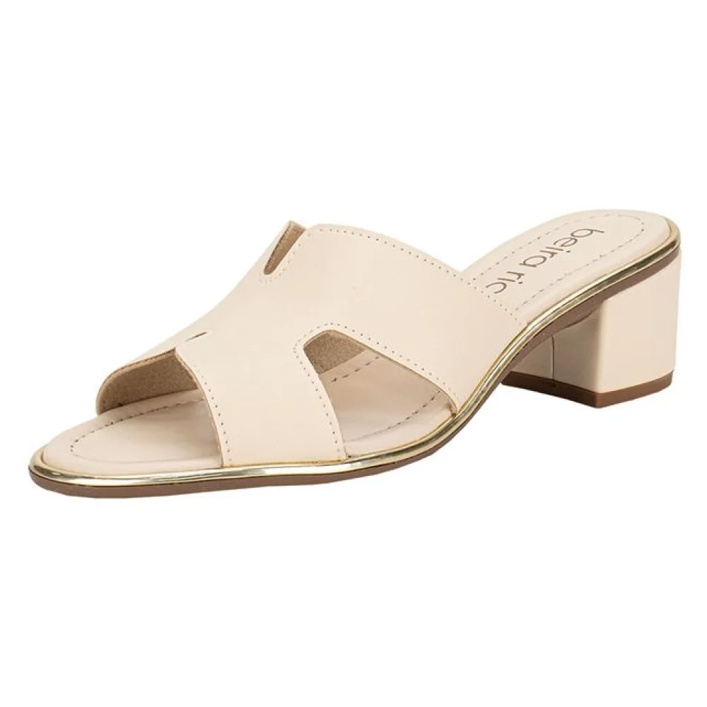 Tamanco Feminino Salto Grosso Beira Rio 8379251 NATURAL 34