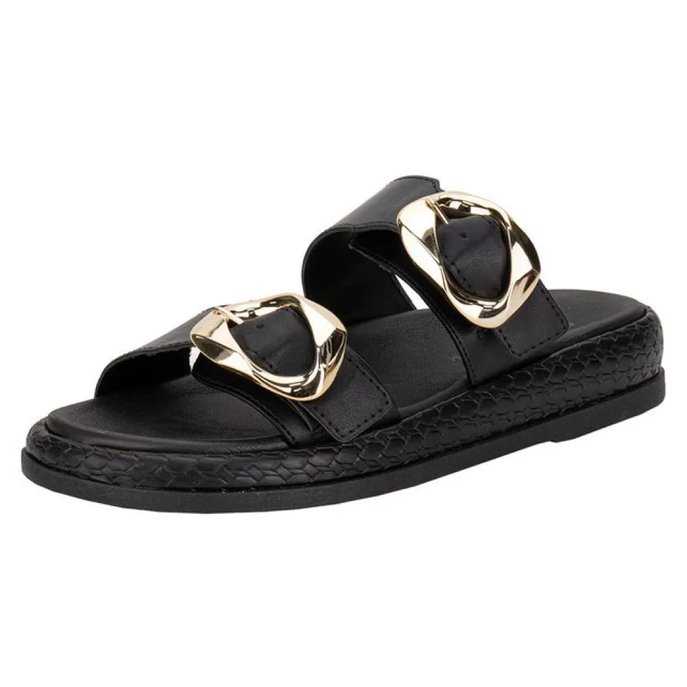 Sandália Feminina Conforto Ramarim 2555204 PRETO 34