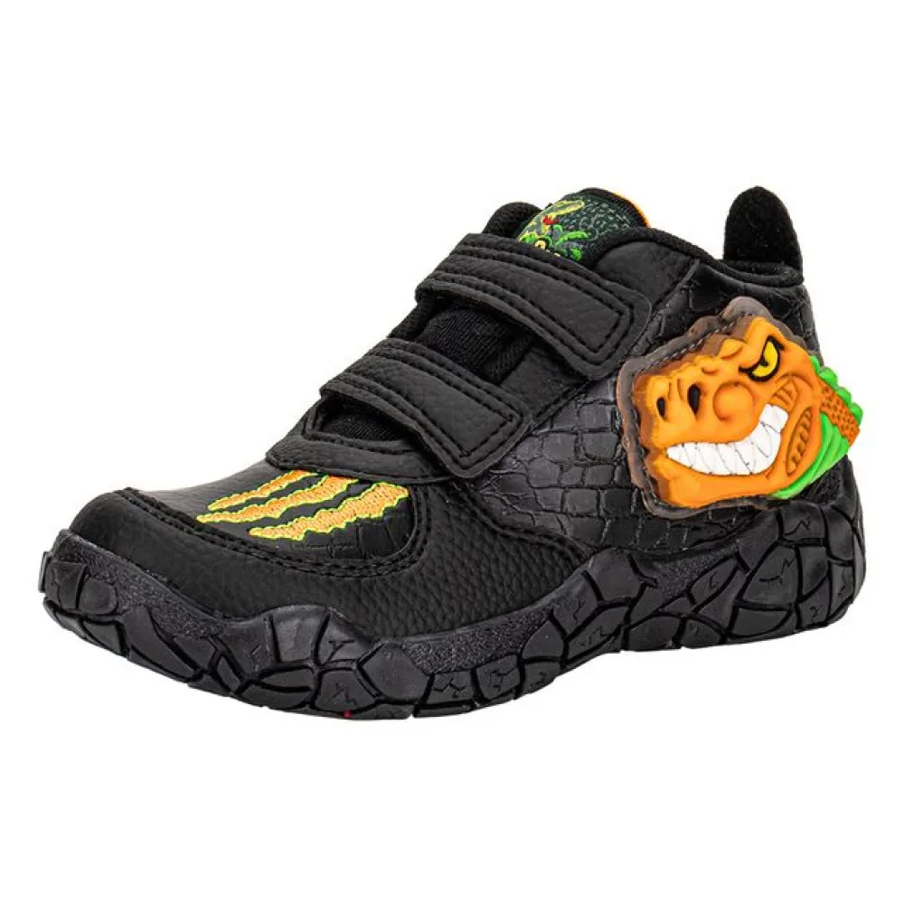 Tênis Infantil Masculino Led Dino Park Vissi L060 PRETO/LARANJA 27