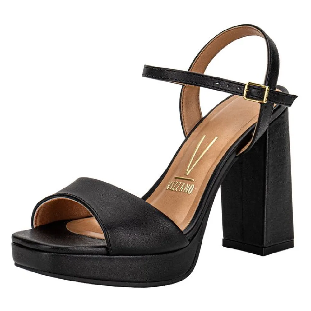 Sandália Feminina Meia Pata Vizzano 6551100 PRETO 35