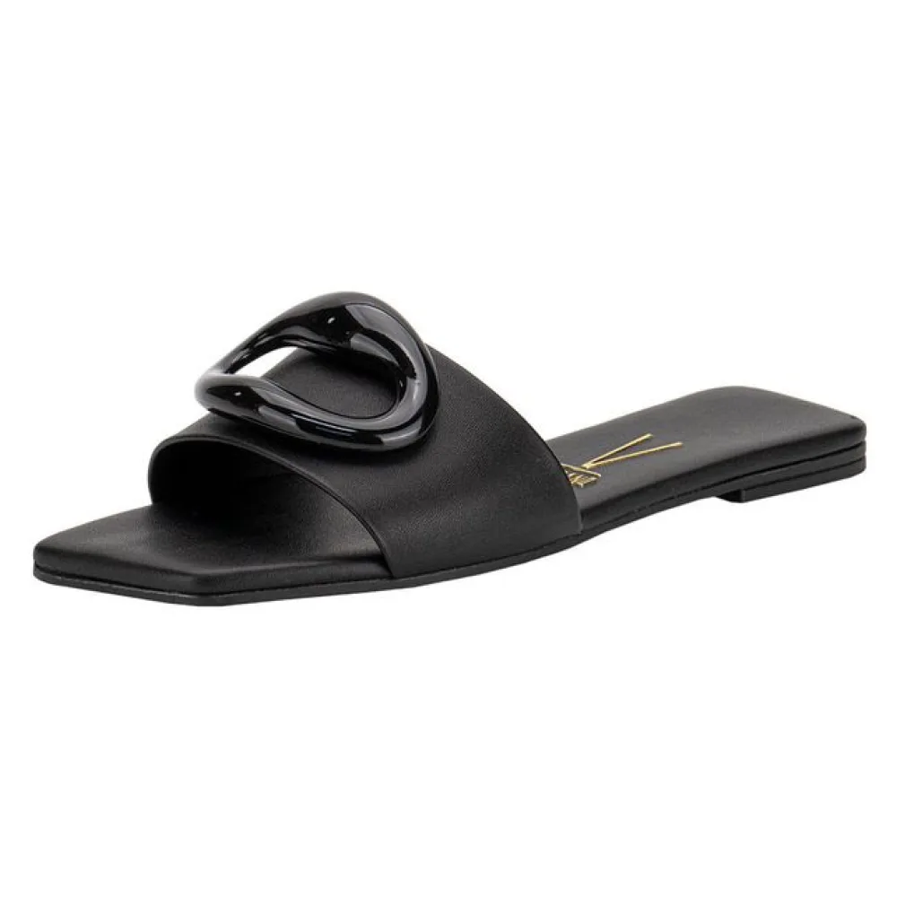Tamanco Feminino Flat Vizzano 6553101 PRETO 34