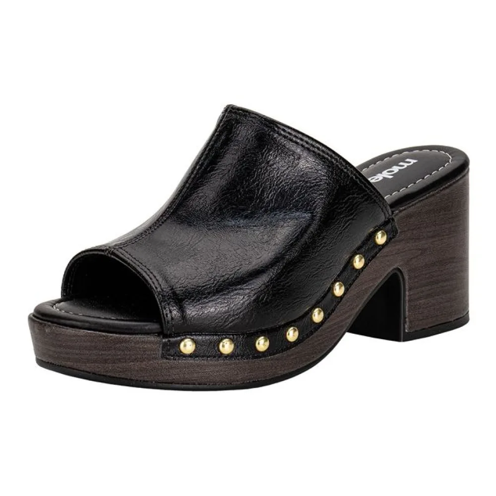 Tamanco Feminino Salto Grosso Moleca 5549107 PRETO 34