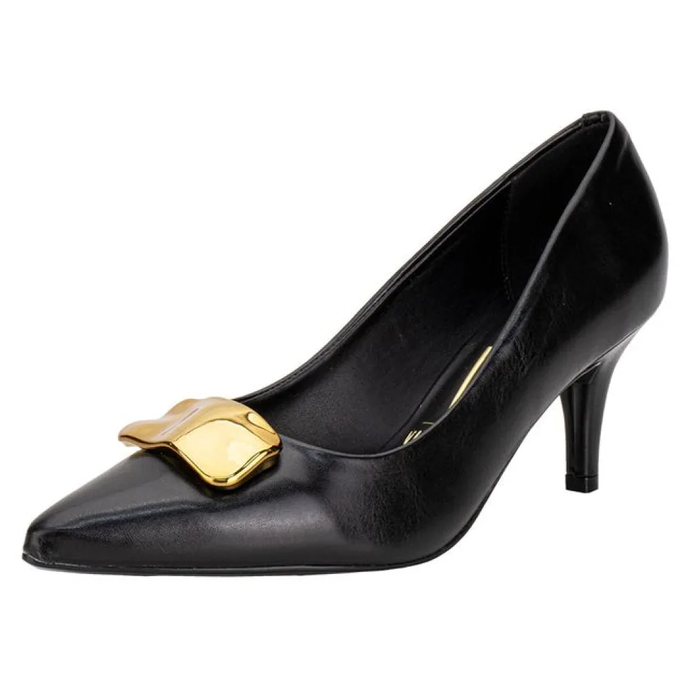 Scarpin Feminino Salto Fino Vizzano 11851445 PRETO 34