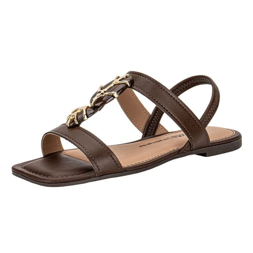Sandália Feminina Flat Dakota Y9611 CAFÉ 34