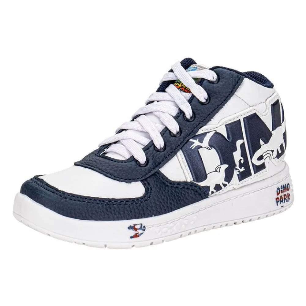 Tênis Infantil Masculino Led Dino Park Vissi DR128 BRANCO/AZUL 27
