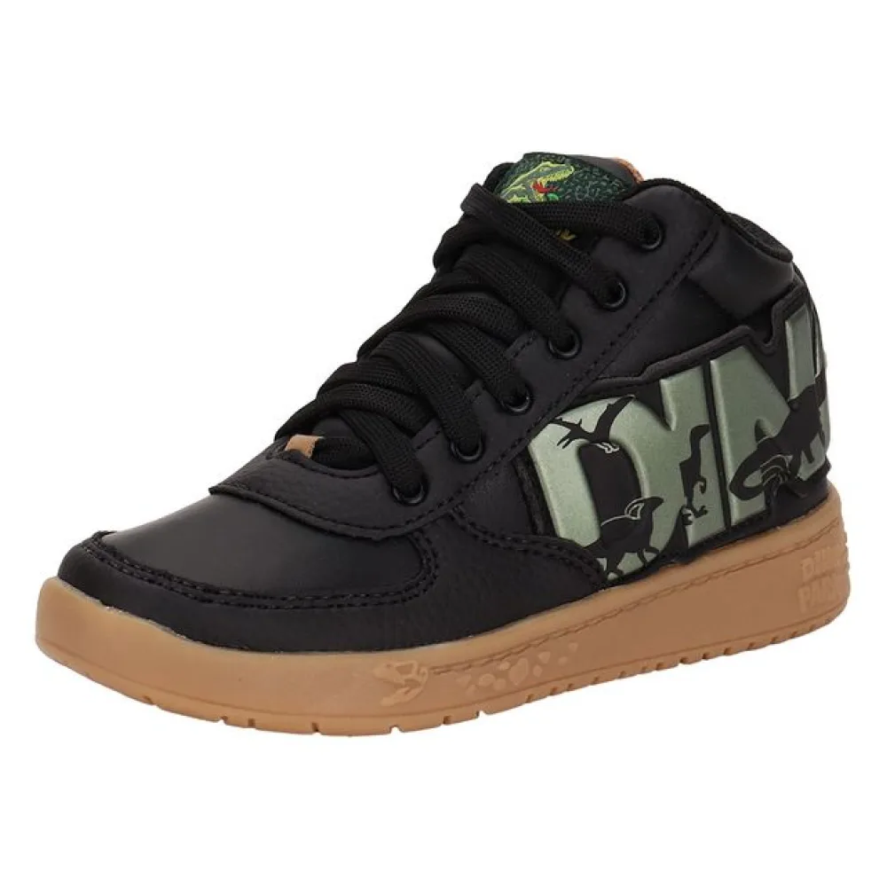 Tênis Infantil Masculino Led Dino Park Vissi DR128 PRETO/VERDE 28