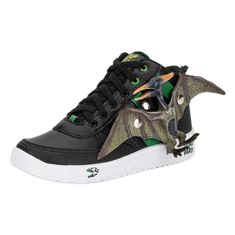 Kit Tênis Infantil Masculino e Pterossauro Dino Park Vissi DP200 PRETO/VERDE 28